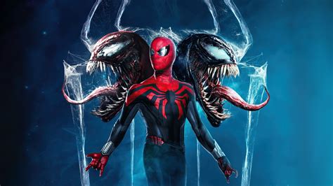 2048x1152 Resolution Spider Man X Venom Superhero Cool 2048x1152