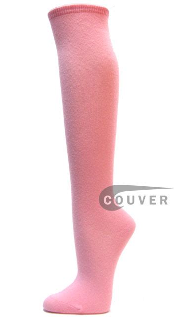 Couver Cotton Plain Color Premium Quality Fashioncasual Knee Socks