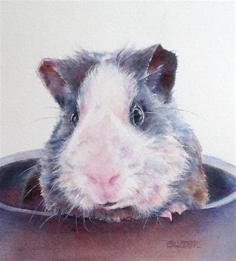 George Guinea Pig Painting By Teresa Silvestri Fine Art America