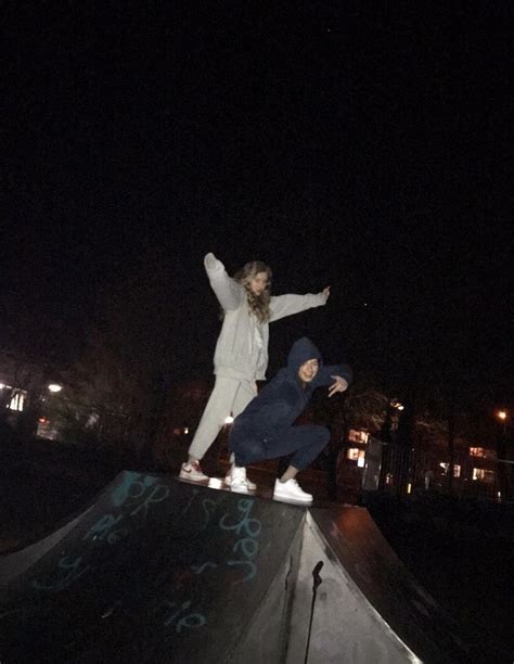 Two Best Friends Just Vibing At A Skateboarding Ramp Friend Pictures