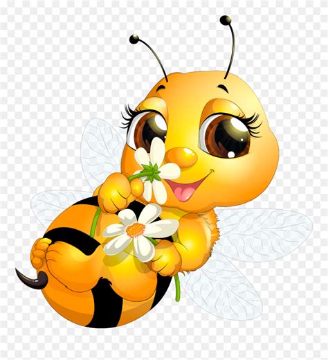Download Queen Bee Clip Art Cute Honey Bee Cartoon Png