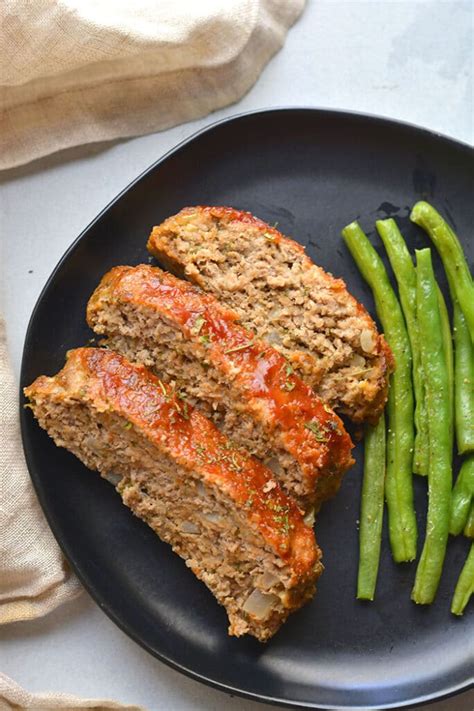 healthy turkey meatloaf {low carb gf low calorie} skinny fitalicious®
