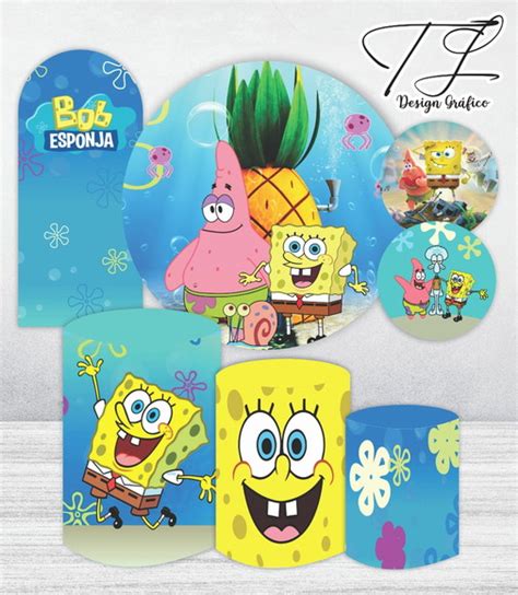 Painel De Festa Digital Tema Bob Esponja Produtos Elo