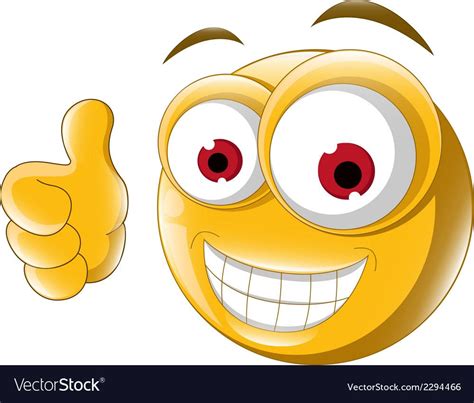 Thumb Up Emoticon For You Design Royalty Free Vector Image Free Smiley