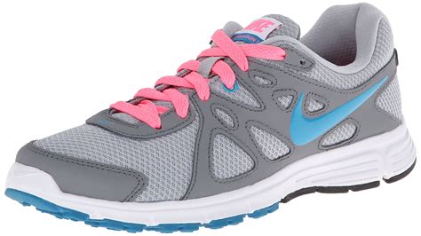 Womens Nike Revolution 2 Running Shoe Greypinkturquoise Size 554900