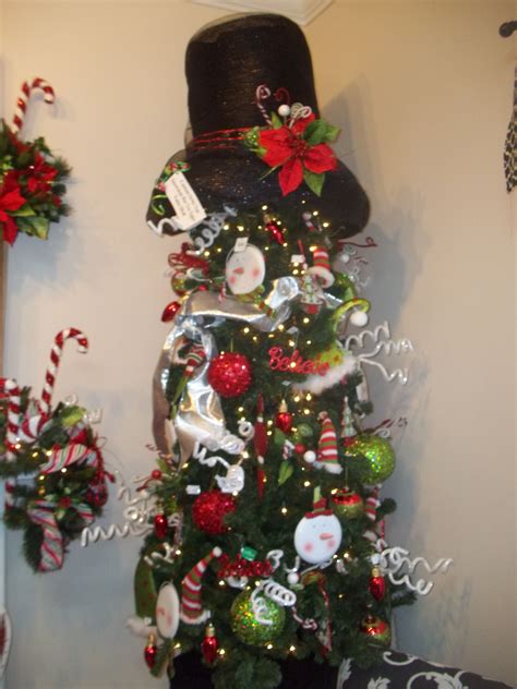 Snowman Tree | Snowman tree, Christmas decorations, Snowman