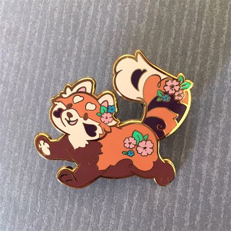 Red Panda Chonky Animals Hard Enamel Pin Gold 19 50mm Etsy