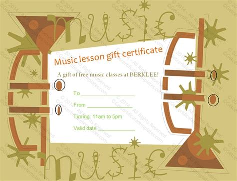 8 Printable Music Certificate Templates Word Psd Ai Pdf Documents
