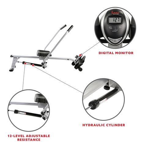 Sunny Health And Fitness Full Motion Rowing Machine Rower
