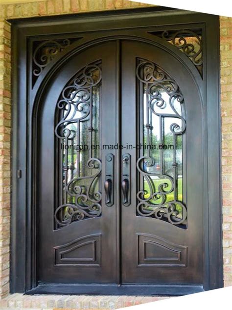 Luxury Elegant Wrought Iron Entry Door For Luxury Homes China Wrought