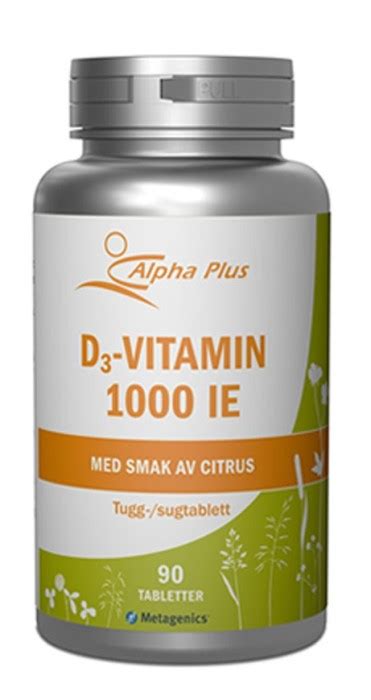 Alpha Plus D3 Vitamin 1000 Ie 90 Tuggtabletter Det Mobila Apoteket