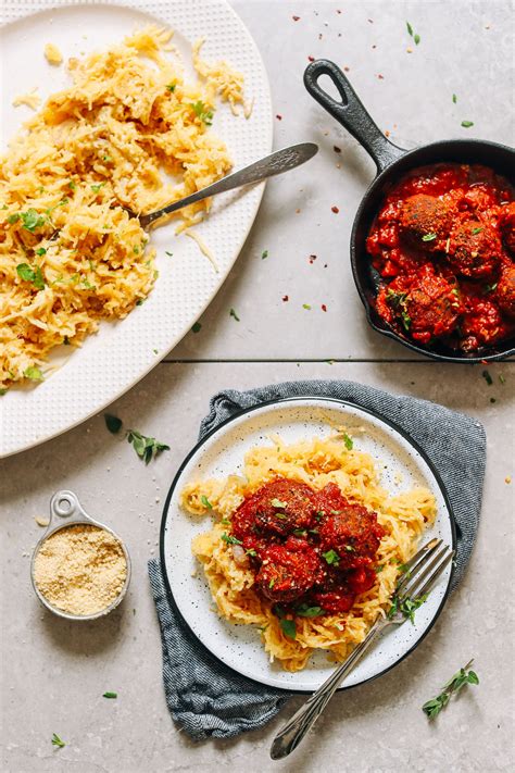 Cheesy Spaghetti Squash Pasta Minimalist Baker Recipes