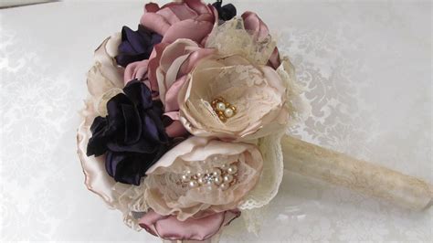 fabric bouquet brooch bouquet bridal bouquet the emma