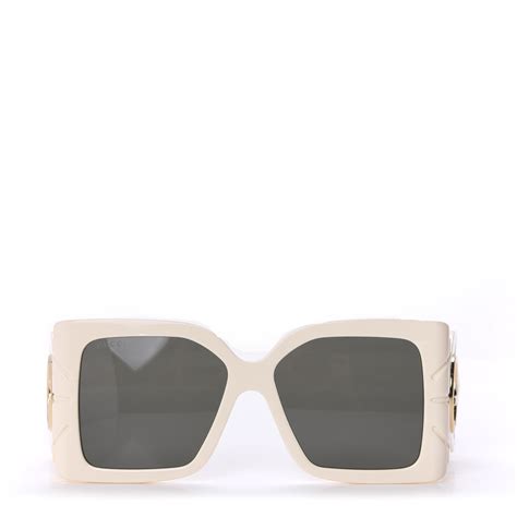 gucci acetate square frame wing sunglasses gg0535s ivory 619803 fashionphile
