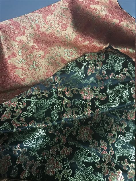 Oriental Fabric 2 Sided Etsy