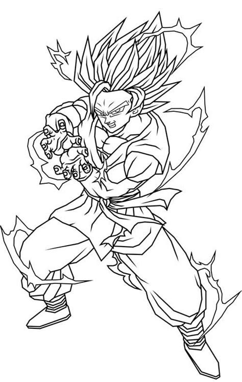 O filho de goku, favorito de muitos dos fãs e considerado o mais poderoso do universo dragon ball assumiu a forma de super saiyajin 3 no jogo dragon ball heroes, na missão god mission 4 (gdm4). 50 Desenhos do Goku para Colorir (Anime Dragon Ball Z ...