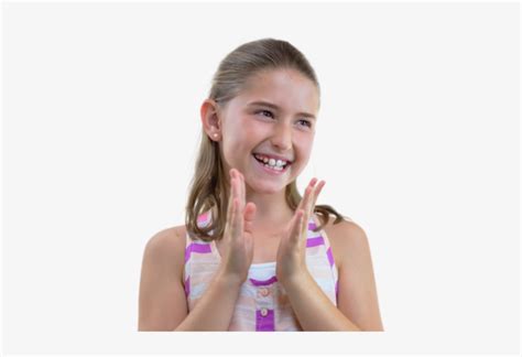 Young Girl Transparent Girl Clapping Png Transparent Png 640x480