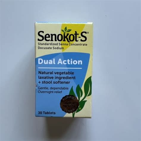 Senokot Dual Action Laxative And Stool Softener 30 Tablets Exp 03 24 367618310304 Ebay