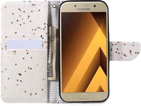 Shop4 Samsung Galaxy A5 2017 Hoesje Wallet Case Glitter Wit