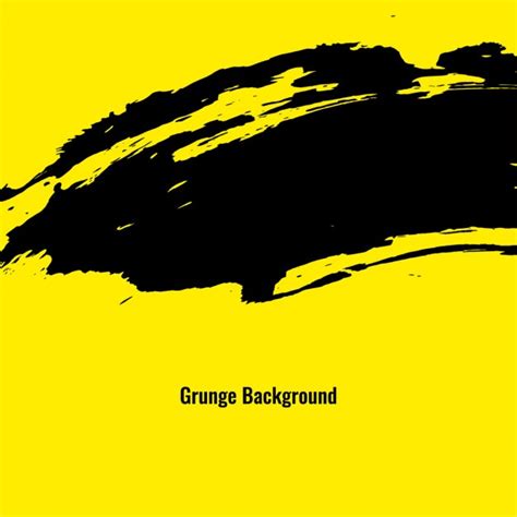 Free Vector Yellow Grunge Background With Black Paint