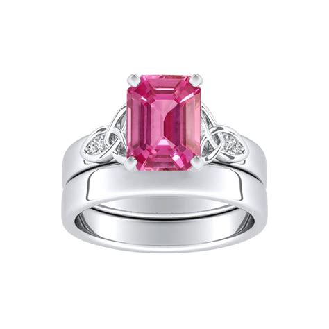 50th anniversary centerpiece set | etsy. GIOVANNA Vintage Pink Sapphire Wedding Ring Set In 14K ...