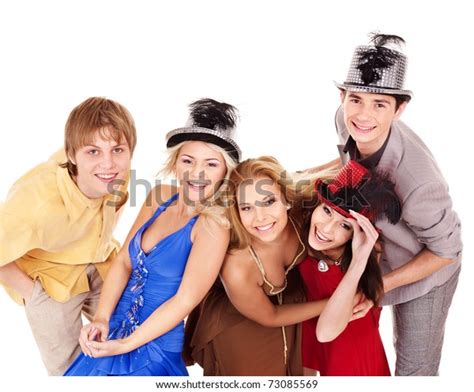 Group Young People Party Hat Isolated Stock Photo 73085569 Shutterstock