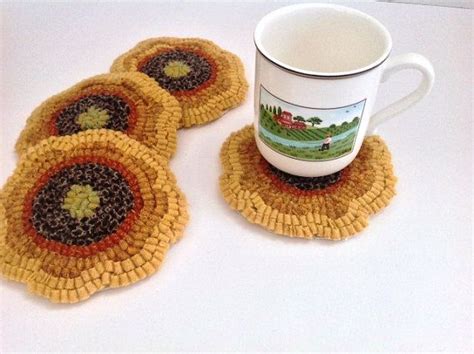This Listing Is For The Rug Hooking Pattern Sunflower Mug Rugs On Your