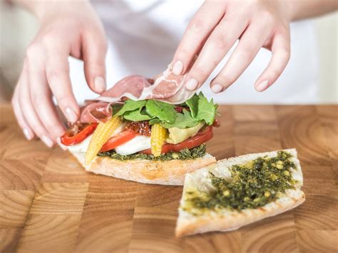 italian sandwich with prosciutto di parma dining and cooking