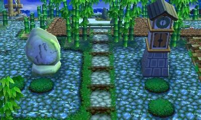 The rock garden theme is a theme that is modelled after a japanese rock garden. acnl zen | Animal crossing, Acnl paths, Garden animals