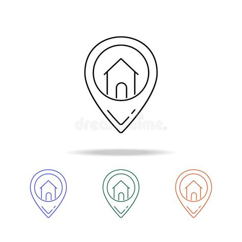 House Location Icon Elements Of Real Estate In Multi Colored Icons