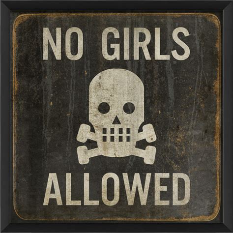 No Girls Allowed 17x17 Print Contemporary Prints And Posters By