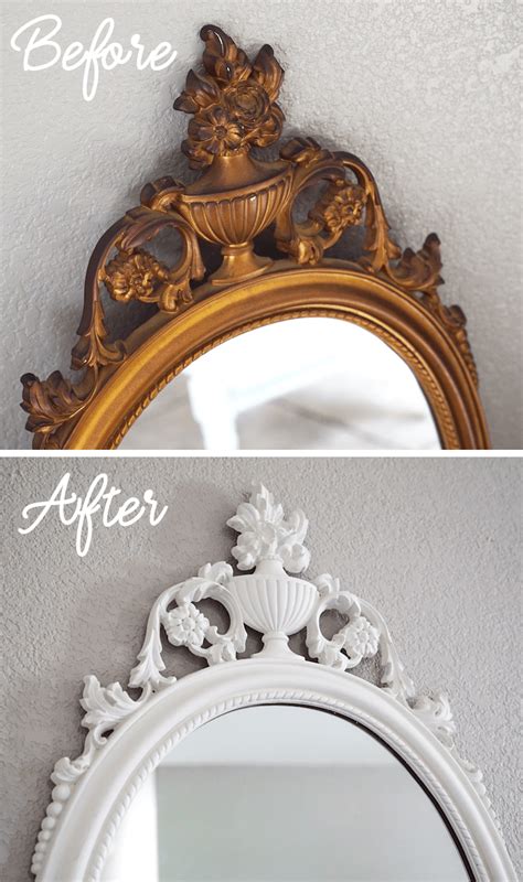 Chalk Painting An Antique Mirror Frame Tutorial Rise And Renovate