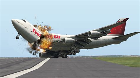 Boeing 747 Emergency Landing Exploded Engines X Plane 11 Youtube