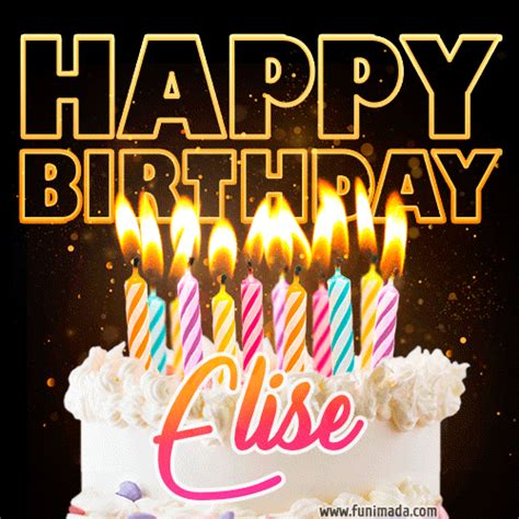 Elise Animated Happy Birthday Cake  Image For Whatsapp — Download