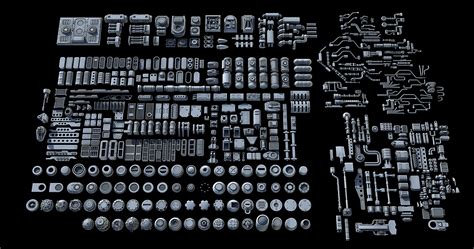 Artstation Sci Fi Kitbash And Props Pack Part One Resources