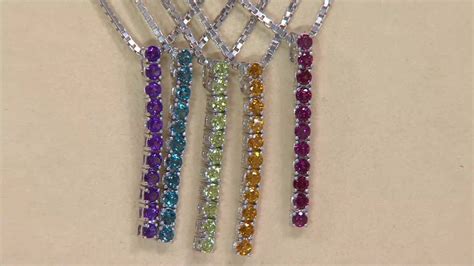 Gemstone Sterling Silver Adjustable Drop Necklace 085 Cttw On Qvc