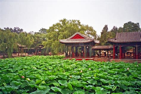 Chinese Garden In Summer Palace Beijing China Stock Image Image Of