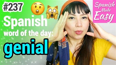 Learn Spanish Genial Spanish Word Of The Day 237 Spanish Lessons