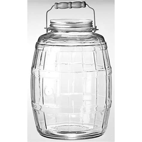 Canning Set Of 1 Anchor Hocking 85679 25 Gallon Glass Barrel Jar With