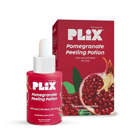 Buy Plix The Plant Fix 25 Aha 2 Bha 5 Pha Pomegranate Peeling Potion For Glowing And Even