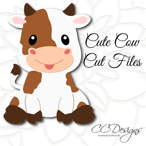 Cute Cow Svg Cut File Baby Cow Sitting Svg Farm Animal Cut Etsy