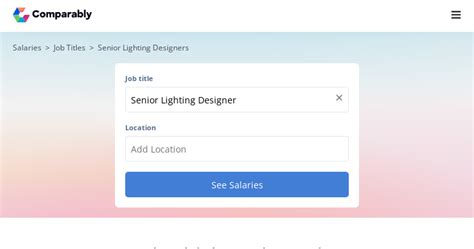 Senior Lighting Designer Salary Comparably