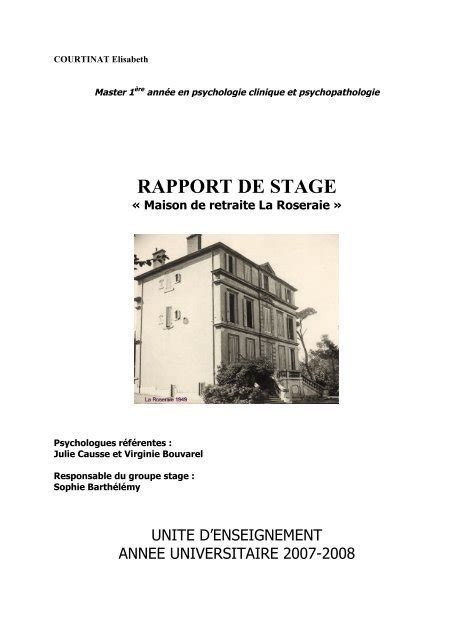 Exemple De Conclusion Rapport Stage En Maison Retraite Ventana Blog