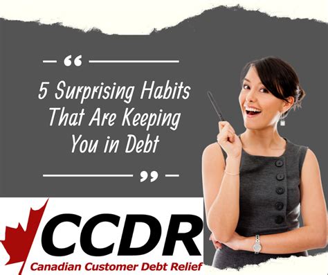 5 Surprising Habits That Are Keeping You In Debt Canadian Customer Debt Relief Ccdr™