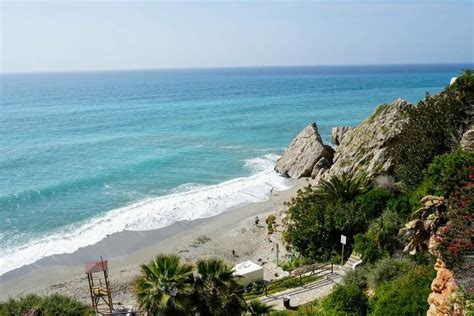 Playa El Carabeo Strand Nerja Andalusien 360°