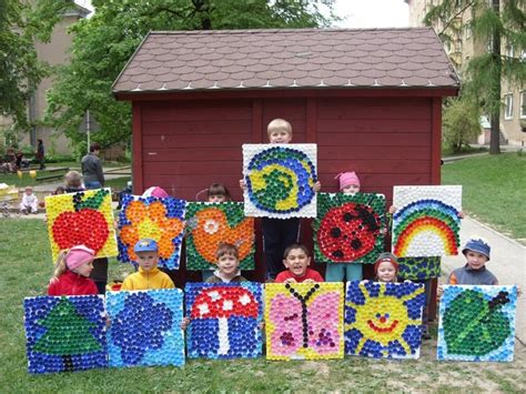 Le Matériel De Récup En Art Visuel Bricolages Avec Des Bouchons De