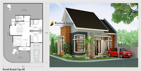 42 gambar dan denah rumah minimalis type 60 desainrumahnyacom via desainrumahnya.com. desain rumah minimalis modern tipe 60 | Denah rumah ...