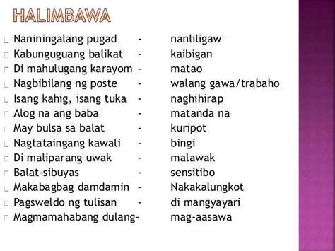 Mga Halimbawa Ng Malalim Na Salita Ng Tagalog Vrogue