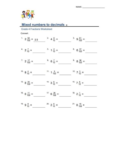 Ordering Fractions Decimals And Mixed Numbers Worksheets Decimal