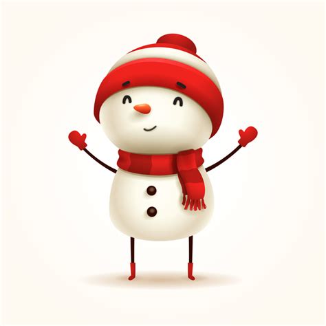 Support us by sharing the content. Christmas snowman cute with white background vectors ...